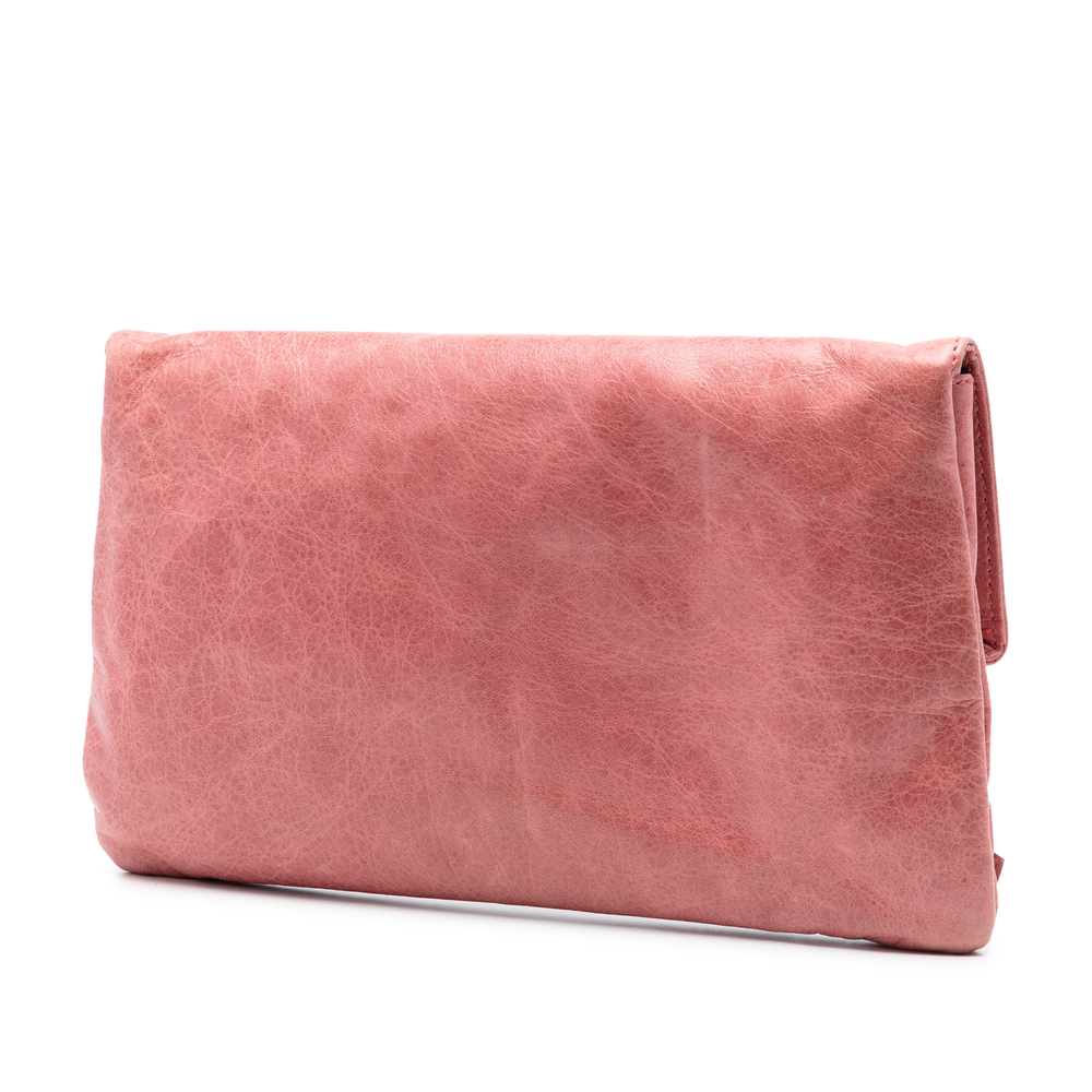 Pre-Loved Balenciaga Lambskin Motocross Classic Envelope Clutch - Picture 2 of 7